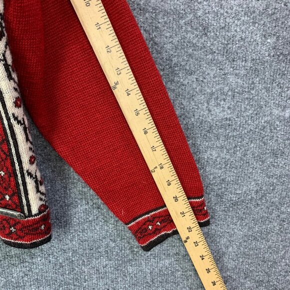 Vintage ODA Of Norway Wool Fair Isle Cardigan Sweater Metal Clasp S - Picture 7 of 14